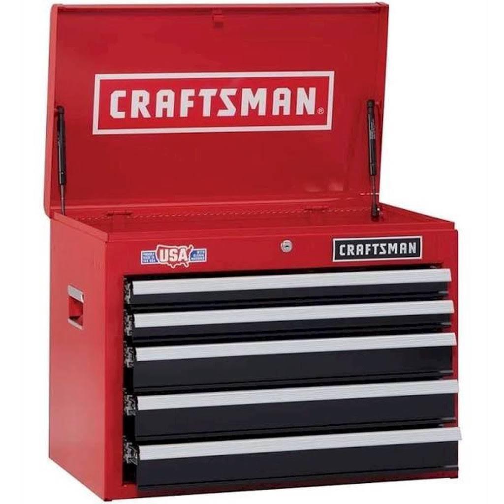 Coffre à outils en acier à 5 tiroirs, série 2000, 66 cm (L) x 50 cm (H) (rouge) Cmst22652rb – Pratique