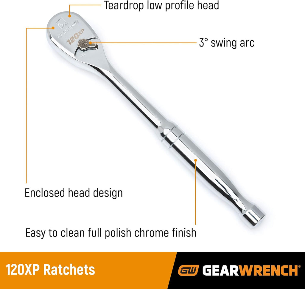 Ensemble d'équipements de mécanicien GEARWRENCH 56 pièces, entraînement 3/8", 6 pans, 120XP, standard et profond, SAE/métrique - 80550P