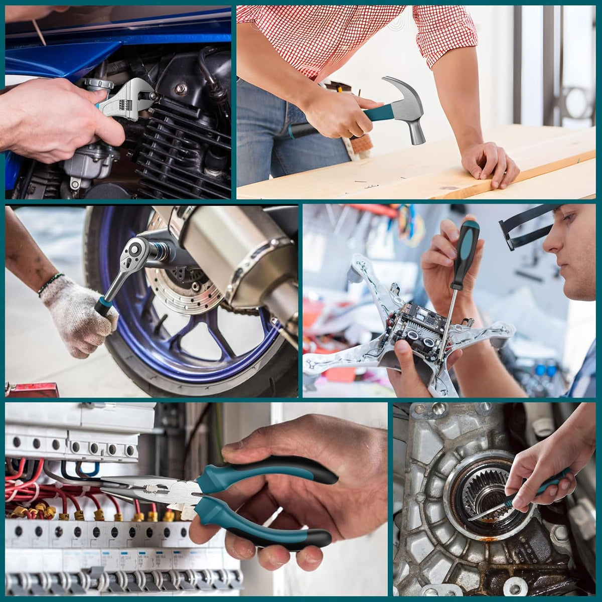 Ensemble d'équipements doté de perceuse sans fil 21 V - Sundpey 255 pièces, ensemble d'équipements de base portables destiné à la maison et l'automobile doté de tiroir, idéal destiné à les bricoleurs et les propriétaires - Perceuse électrique...