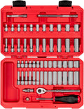Coffret TEKTON de 56 douilles et cliquet 6 pans (entraînement 1/4 po, 4-15 mm) doté de étui | SKT05303