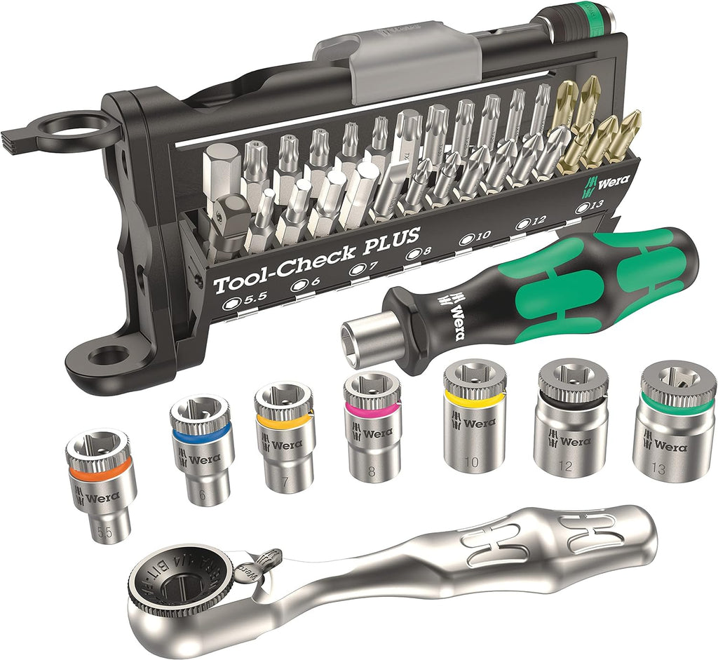 Ensemble de clés à cliquet Wera 056490 Tool-Check Plus doté de douilles - Métrique