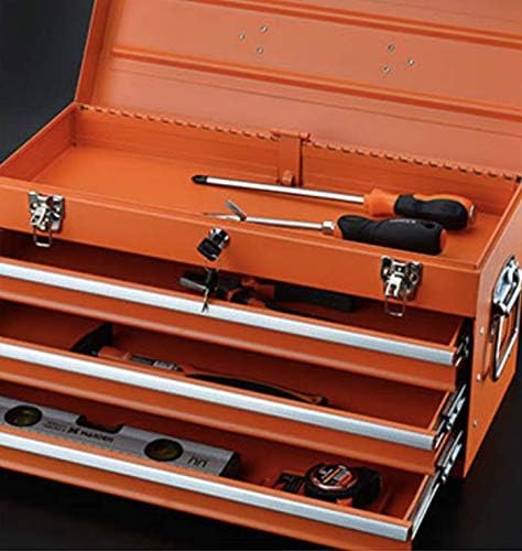 Coffre à outils pratiques portable en métal Edward Tools avec tiroirs 20" - Serrure centrale à clé pour plus de sécurité - Finition résistante aux rayures grâce à son revêtement en poudre - Fermetures robustes - Tiroirs à extension complète