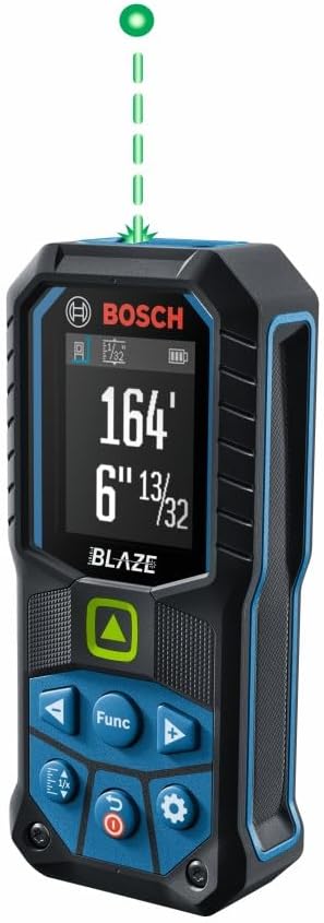Mesureur laser Bosch GLM165-25G Blaze™ Green-Beam 165 pi – sélection pratique