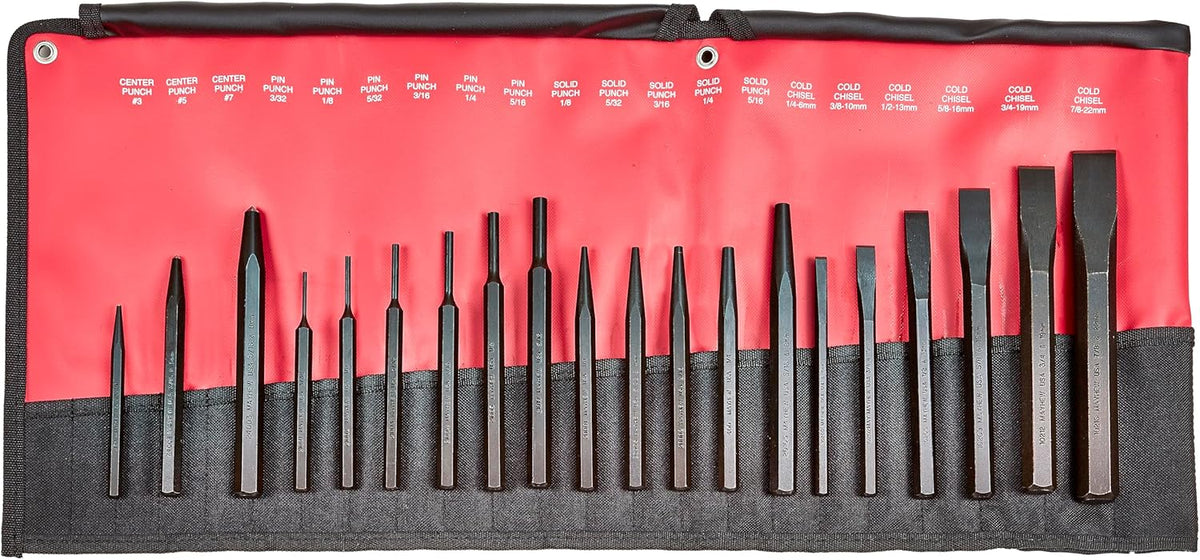 Ensemble pour 20 poinçons et burins professionnels Mayhew Tools 61020, noir