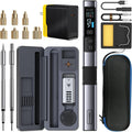 Kit fer à souder et outil de chauffe filaire FNIRSI HS02 100 W destiné à imprimante 3D, plastique et réparation d'électronique portable. Chauffage rapide en 3 secondes, 3 températures préréglées, doté de écrous et embouts en laiton filetés M2-M8.