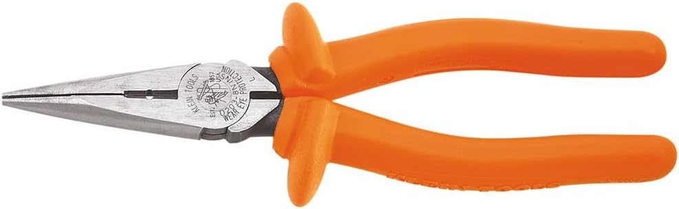 Ensemble pour 3 pinces isolées Klein Tools 9420R 1000V, fabriqué aux États-Unis, comprenant une pince à bec long, une pince coupante latérale et une pince coupante diagonale.
