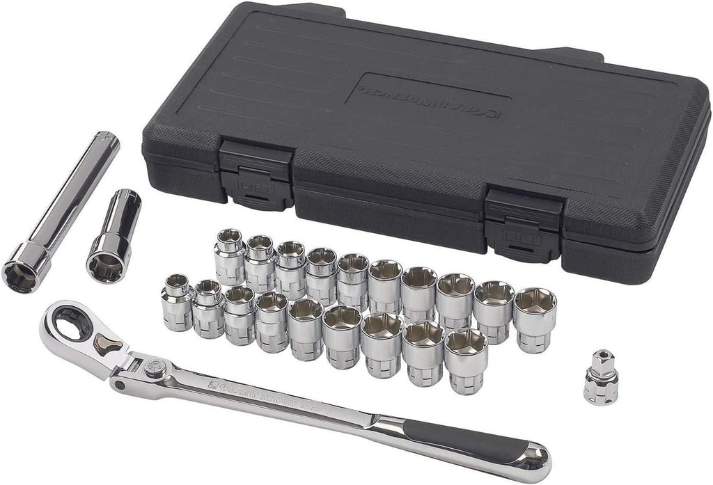 Ensemble d'équipements de mécanicien GEARWRENCH 23 pièces, entraînement 3/8 Pass-Thru™, 6 pans, standard SAE/métrique | 893823