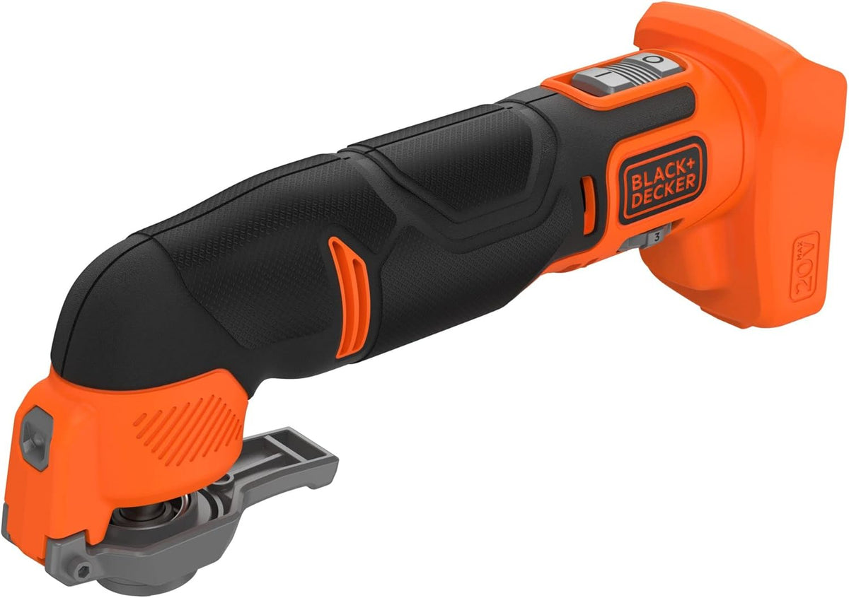 BLACK + DECKER Dispositif oscillant 20V MAX, outil multifonction, 6 vitesses, outil seul (BDCOS20B)