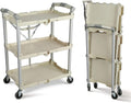 Chariot pour service pliable et escamotable Olympia Tools 89-351 Pack-N-Roll, capacité de 68 kg (150 lb), blanc