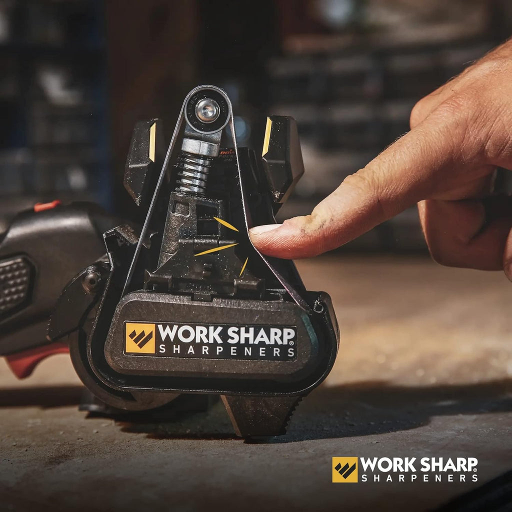 Affûteur de couteaux et d'équipements Work Sharp doté de courroies de rechange supplémentaires