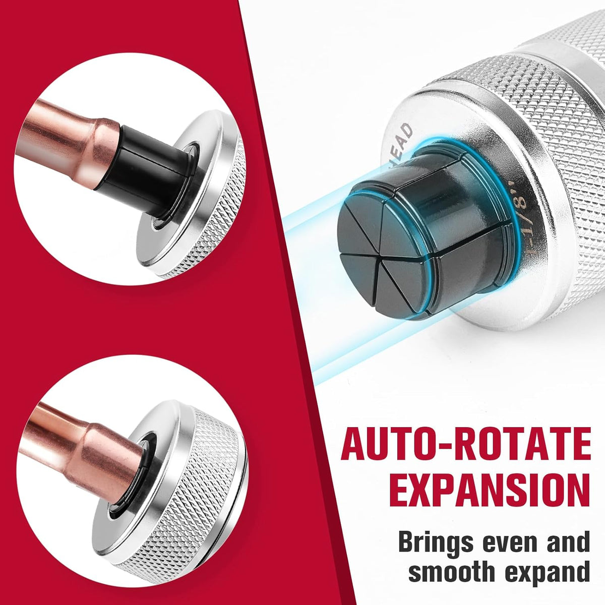 Dispositif d'expansion hydraulique destiné à tubes, ensemble d'équipements de sertissage destiné à tubes en cuivre de 3/8 à 1-1/8 pouce de diamètre extérieur, 7 têtes d'expansion, coupe-tubes, outil d'ébavurage destiné à tubes en cuivre et...