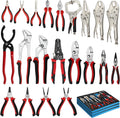 Ensemble de pinces DISEN, assortiment complet de 21 pinces doté de embouts en EVA, ensemble d'équipements polyvalent idéal destiné à la maison, les fêtes et la fête des pères.