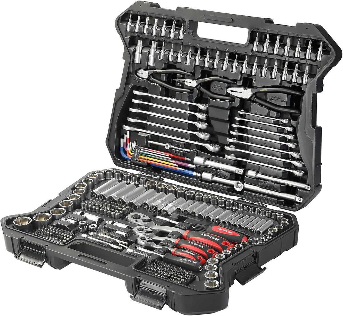 Ensemble d'équipements de mécanicien 314 pièces et jeu de douilles, ensemble métrique pour usage professionnel