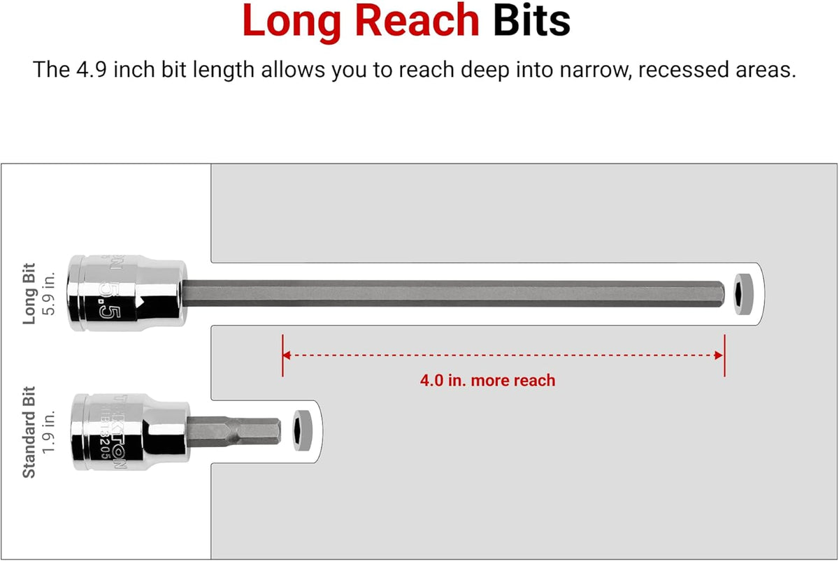 Ensemble de douilles hexagonales TEKTON 3/8 po doté de étui, 38 pièces (1/8 à 3/8 po, 3 à 10 mm) | SHB91316