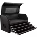 Coffre à outils industriel à 4 tiroirs, 104 cm L x 55 cm P, noir mat – Pratique