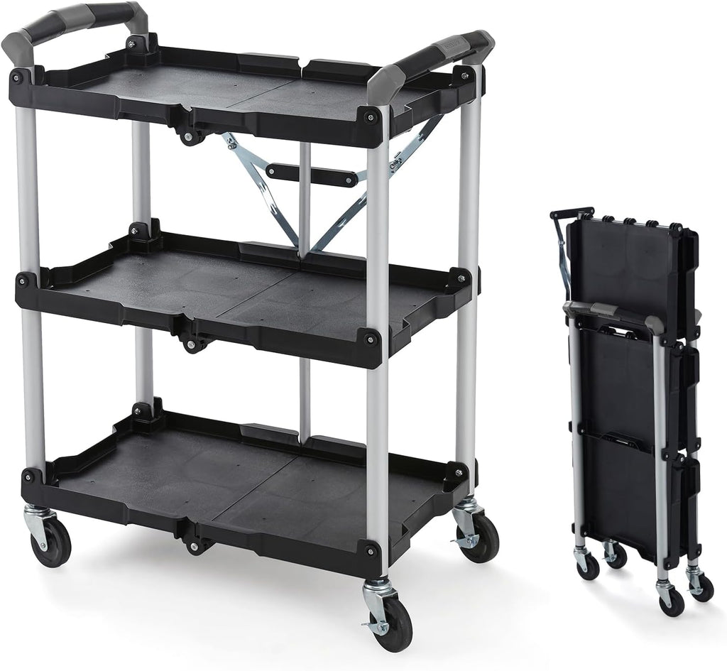 Chariot pour service pliable et enroulable Olympia Tools 85-188 Pack-N-Roll, capacité de 68 kg, noir
