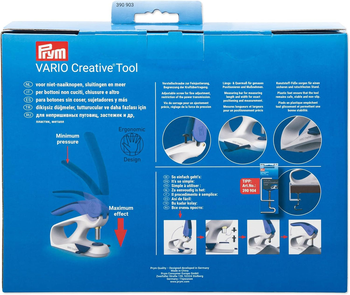 Dispositif créatif Prym Vario destiné à boutons-pression, rivets et œillets