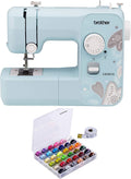 Machine à coudre Brother RLX3817A 17 points (bleue) doté de 36 canettes et un jeu de fils à coudre (reconditionnée) (2 articles)