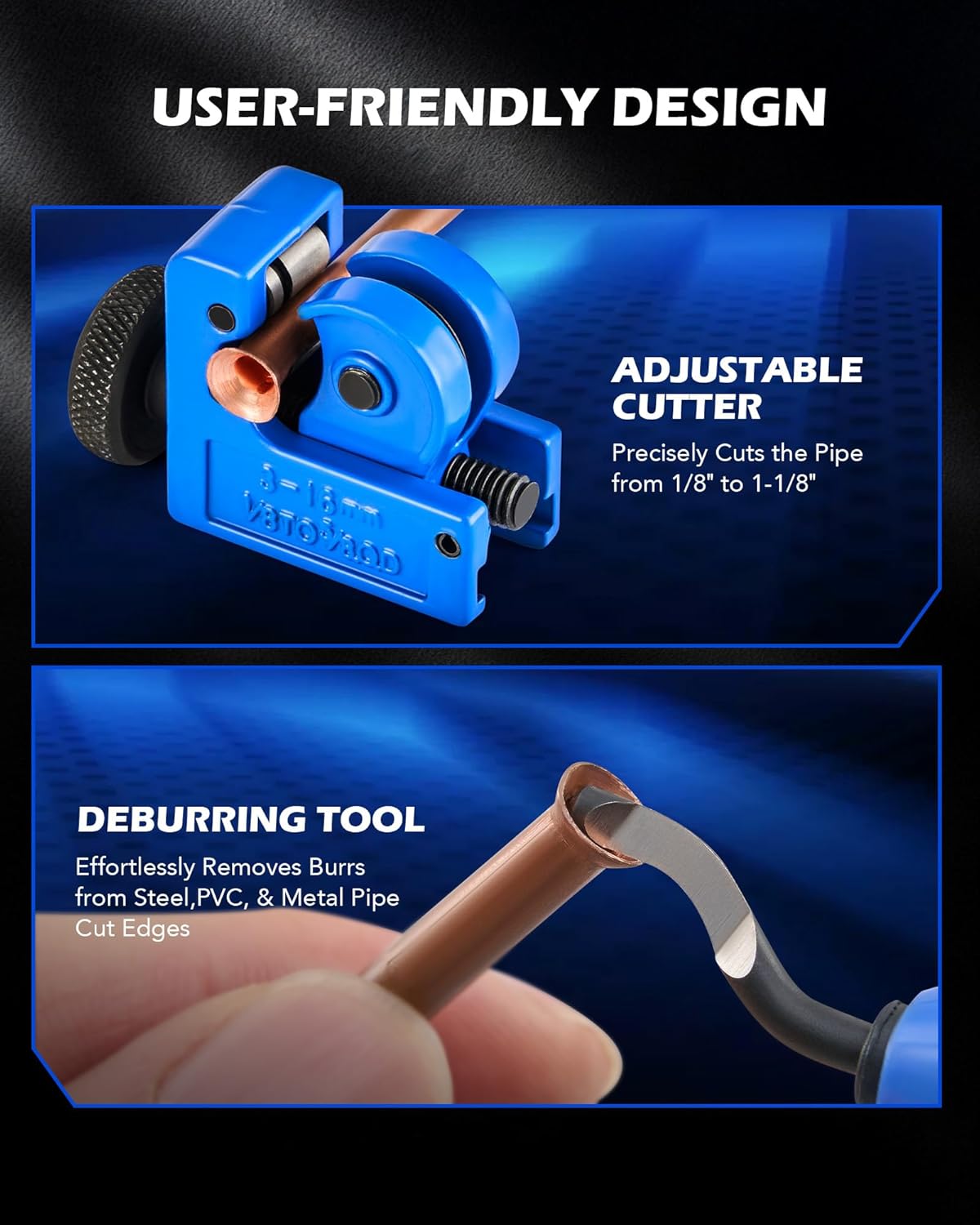 ensemble d'équipements d'évasement de conduites de frein Orion Motor Tech, ensemble d'équipements d'évasement à 45 et 37 degrés, ensemble d'équipements d'évasement simple et double destiné à conduites de frein, ensemble d'équipements d'évasement...