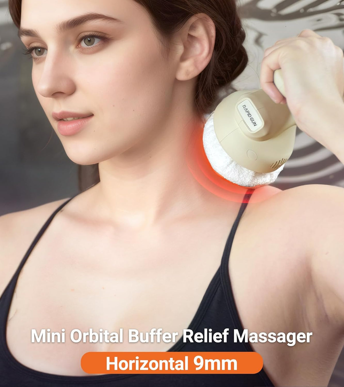 Mini masseur orbital portable Prime - Appareil de massage rotatif et vibrant destiné à les tissus profonds, outil de massage des points de déclenchement à plusieurs vitesses réglables destiné à soulager les douleurs corporelles, cadeau portable...