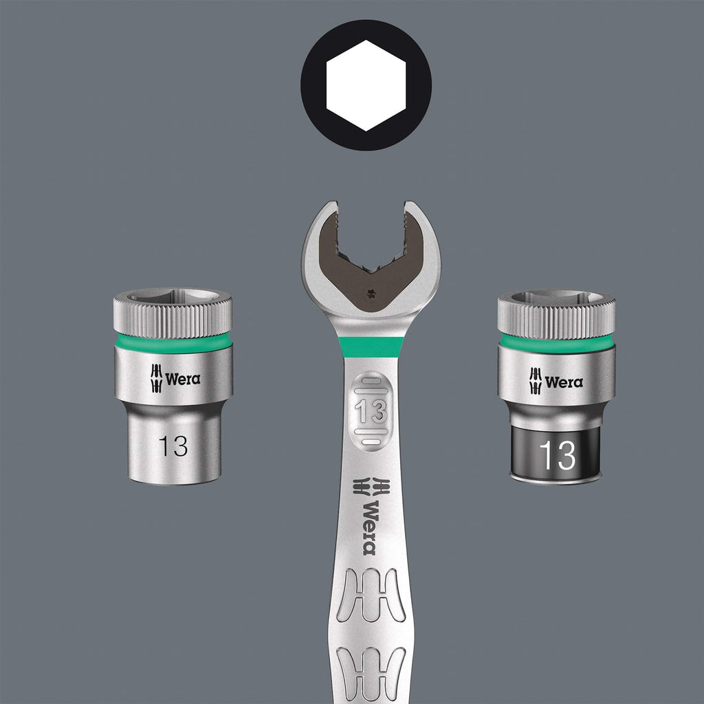 Ensemble de clés à cliquet Wera 056490 Tool-Check Plus doté de douilles - Métrique