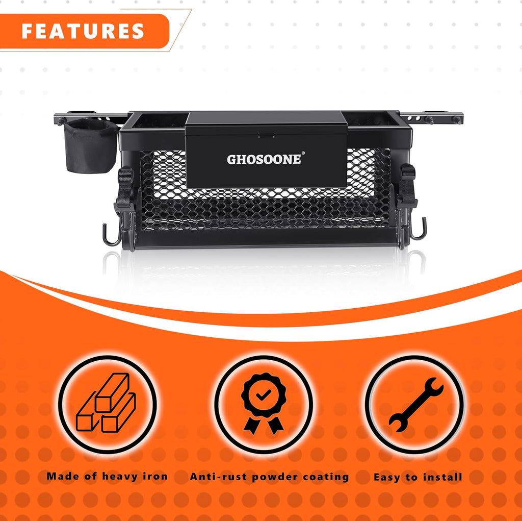 Coffret à outils pratiques robuste pour tracteur, 24 x 10 x 10 cm, accessoires multifonctions pour tracteur, compatible avec la plupart des tracteurs et tondeuses à rayon de braquage zéro.
