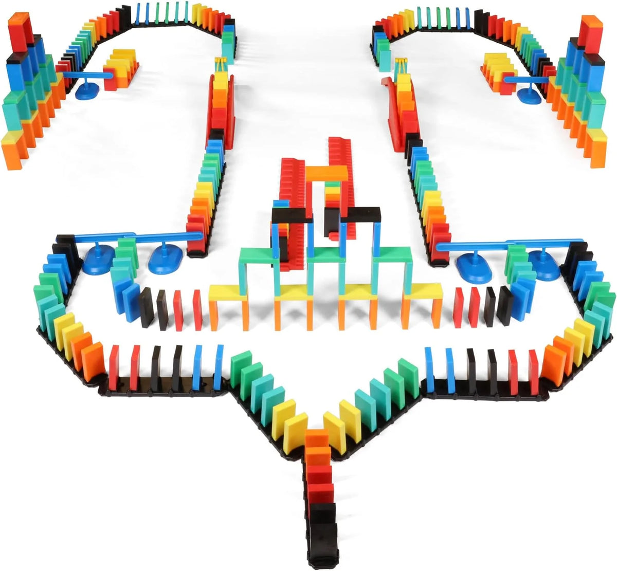 Kit | Jeu de dominos, petits jouets, jeux familiaux destiné à enfants, jeux et jouets destiné à enfants, construction, renversement, réactions en chaîne (Master) (Starter)