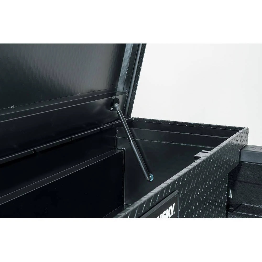 Coffre à outils pratiques discret en aluminium noir mat 61,86 pour camions de taille moyenne