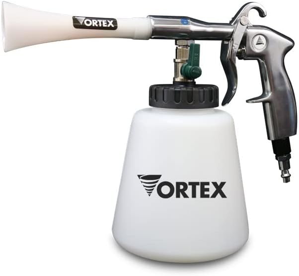 Pistolet de nettoyage à air comprimé HI-TECH Vortex I – Nettoyage en profondeur des intérieurs et extérieurs de voiture – Fonctionne à l'air comprimé – Dispositif de detailing automobile destiné à la saleté, la poussière, la crasse et les taches