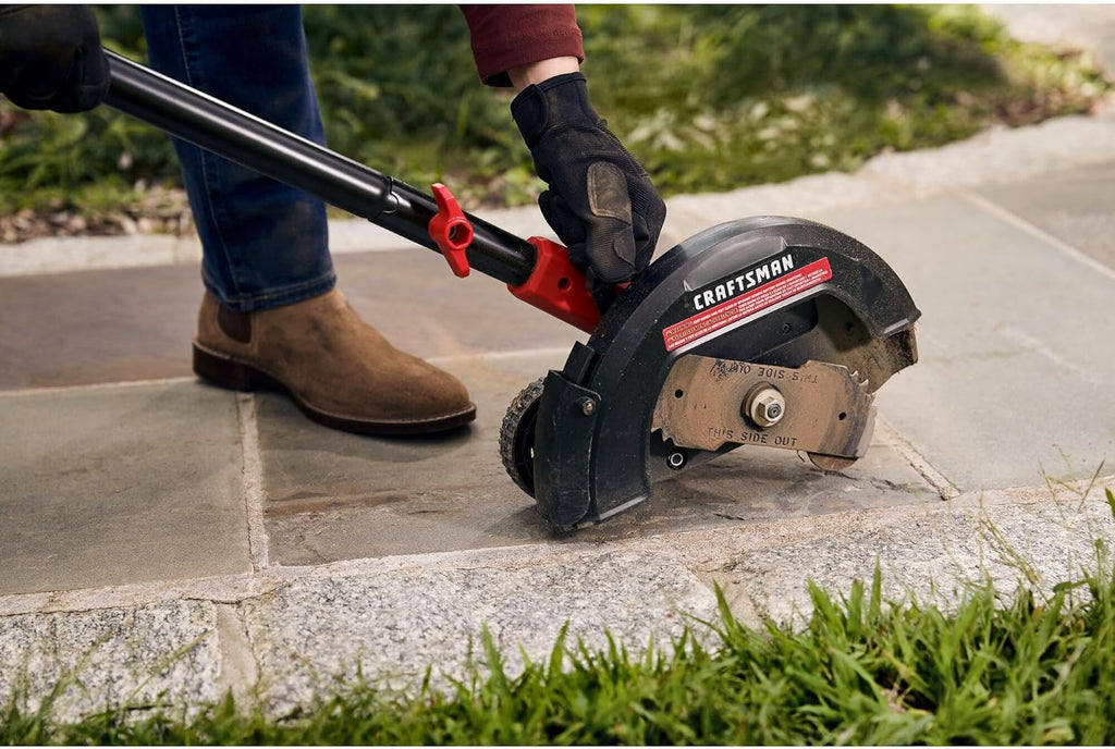 Dispositif de coupe-bordures et de jardinage CRAFTSMAN 20V, trancheuse sans fil, outil seul (CMCED400B)