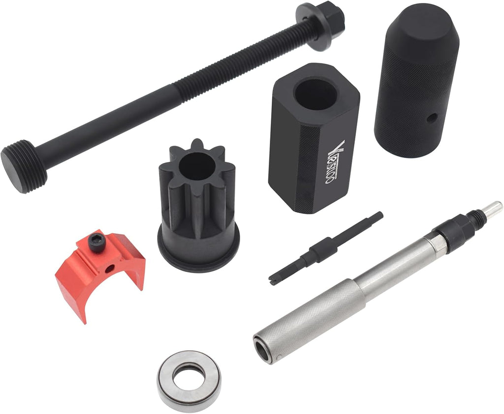 Kit d'installation et de dépose de manchon d'injecteur 9U-6891 + Goupille de calage automatique J-42083 + Dispositif de réglage de la hauteur d'injecteur 9U-7227 + Douille de palier moteur J-38587-A compatible doté de les moteurs CAT Caterpillar...
