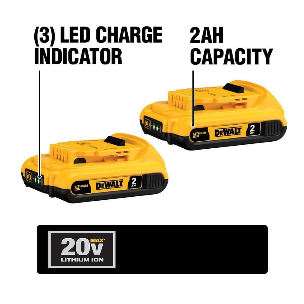 Kit combiné 10 équipements 20 V MAX DCK1020D2 doté de batteries et chargeur