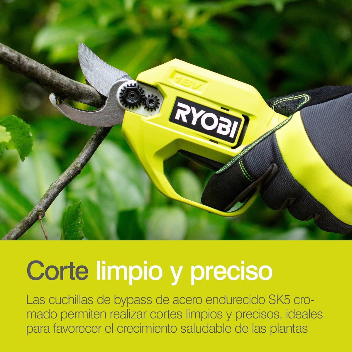 Sécateur sans fil Ryobi RY18SCA-0 18V ONE+ (outil seul), noir – sélection pratique