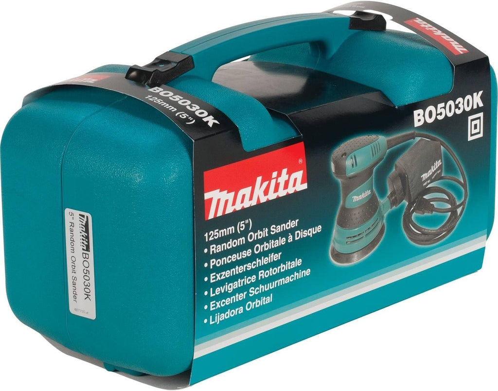Ponceuse orbitale aléatoire Makita BO5030K 5, doté de coffret à équipements