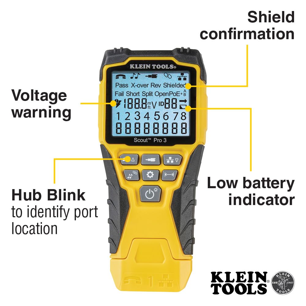 Ensemble de testeur de câbles KLEIN TOOLS VDV501-851 destiné à Ethernet et coaxial