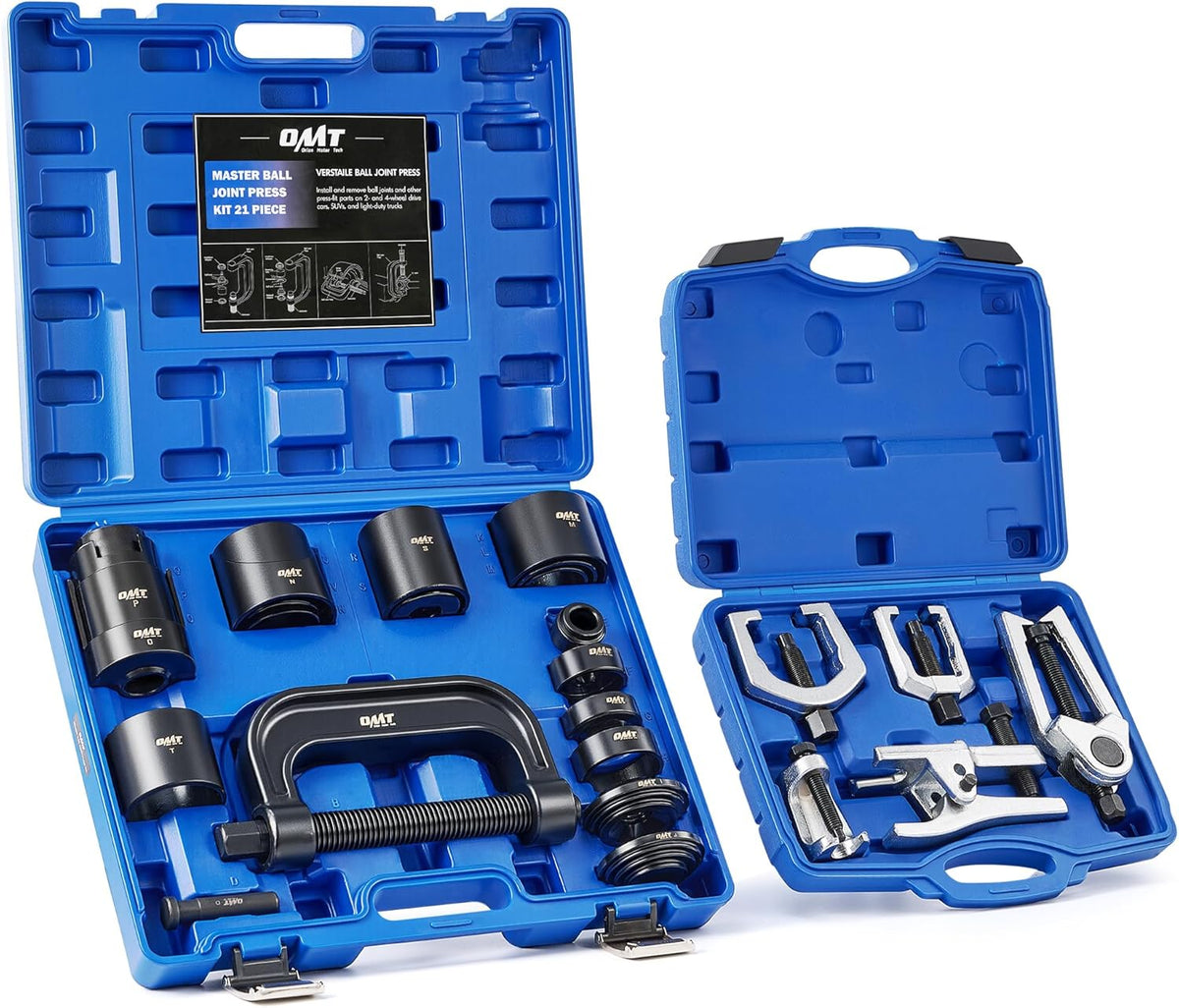 ensemble d'équipements destiné à rotules Orion Motor Tech, kit complet de 26 pièces destiné à l'extraction des rotules, comprenant une presse à rotule, un séparateur de rotule et un jeu d'équipements destiné à embouts de biellette de direction...
