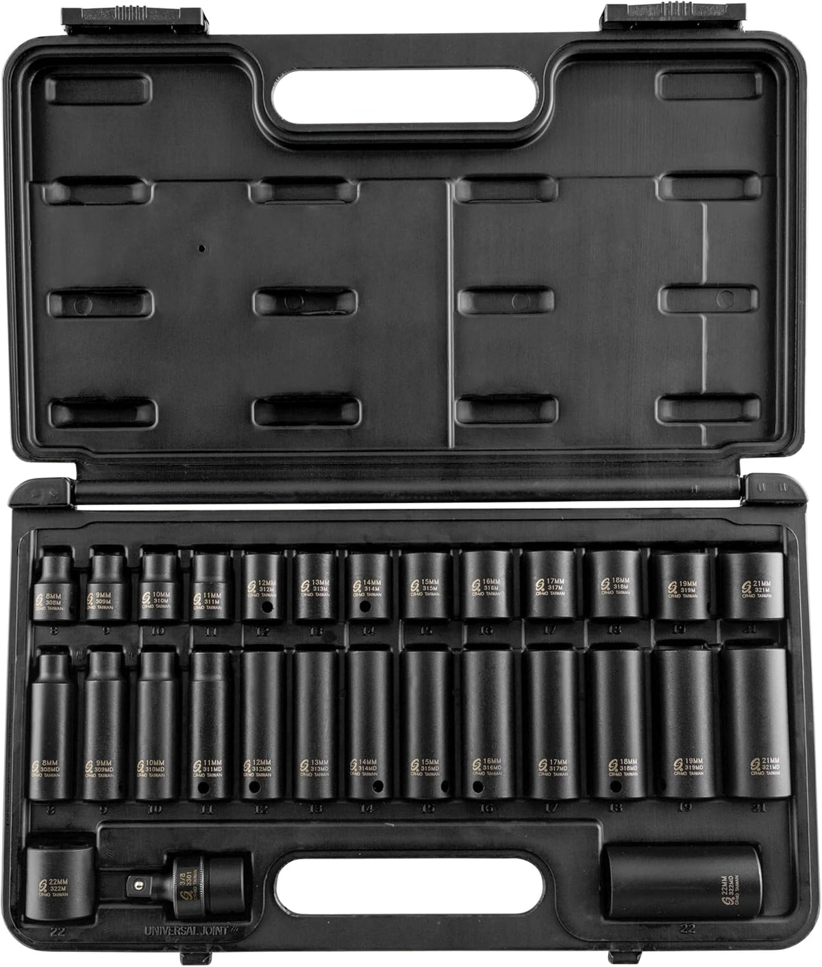 Sunex Tools - Ensemble de 29 douilles à chocs métriques 3/8" SE