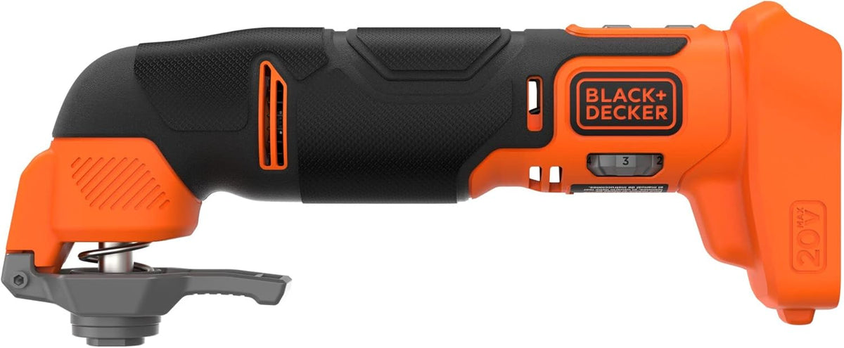 BLACK + DECKER Dispositif oscillant 20V MAX, outil multifonction, 6 vitesses, outil seul (BDCOS20B)