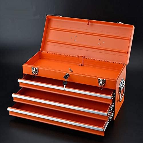 Coffre à outils pratiques portable en métal Edward Tools avec tiroirs 20" - Serrure centrale à clé pour plus de sécurité - Finition résistante aux rayures grâce à son revêtement en poudre - Fermetures robustes - Tiroirs à extension complète
