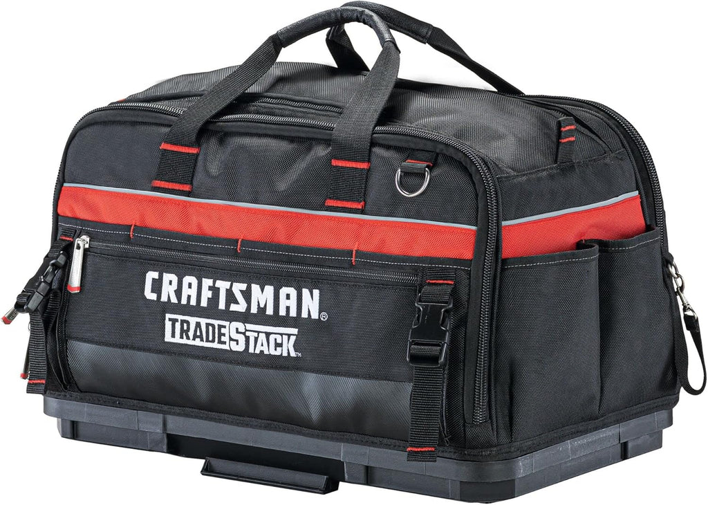 Sac à équipements CRAFTSMAN TRADESTACK, 22,5 po, polyester durable, noir et rouge (CMST21450)