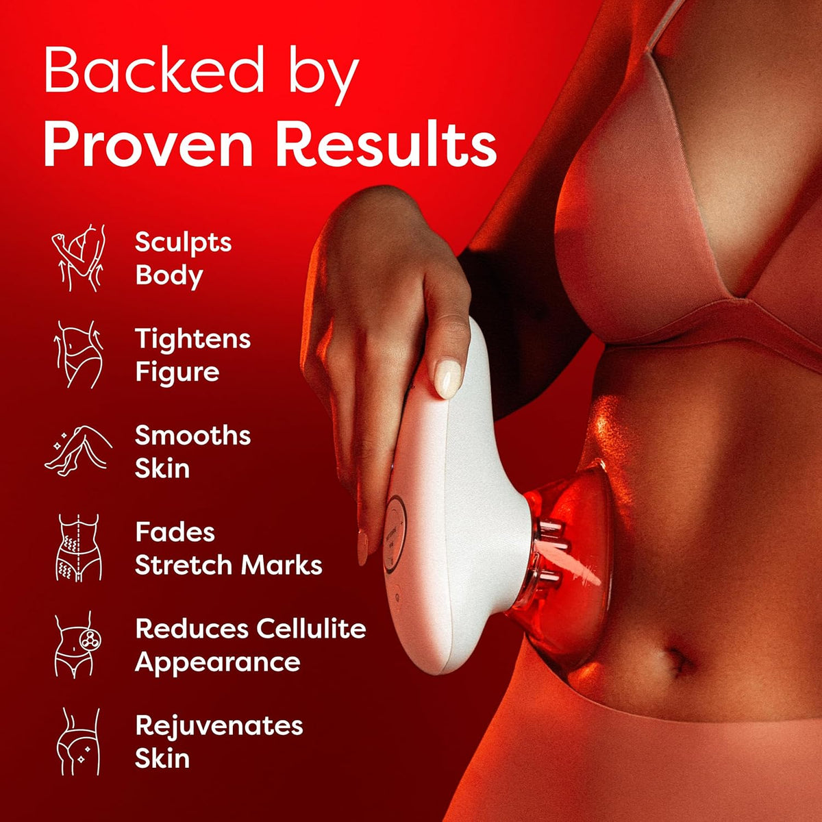 Redu Sculpt 3-en-1 Appareil de remodelage corporel - Appareil de raffermissement de la peau destiné à le ventre, les bras, les jambes et les poignées d'amour - Dispositif de massage anti-cellulite destiné à raffermir et améliorer la circulation