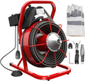 Déboucheur électrique portable de 23 m x 9,5 mm, compatible doté de les tuyaux de 25 à 100 mm, doté de 4 lames de coupe.