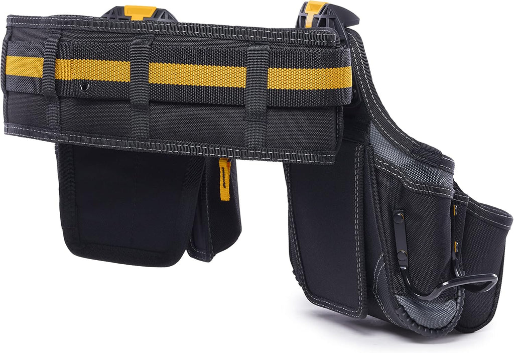 Série ToughBuilt ClipTech – Ensemble de ceinture à équipements 3 pièces destiné à bricoleur, système modulaire ClipTech™ doté de 2 pochettes robustes et ceinture rembourrée résistante, construction renforcée 1680D (TB-CT-111-CP)