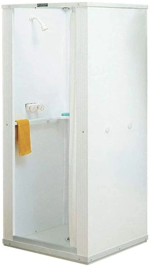 Ensemble de cabine de douche portable et compacte destiné à maison mobile, 81 cm x 81 cm