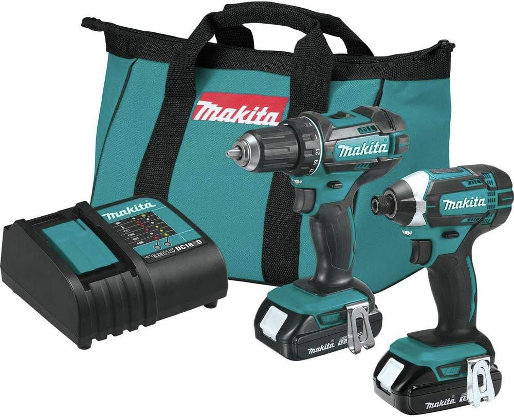 Kit combiné sans fil compact au lithium-ion 2 pièces (1,5 Ah) – sélection pratique