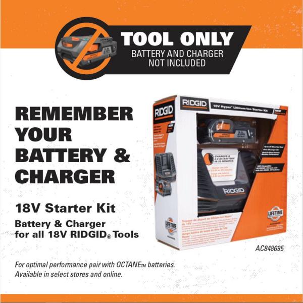 Marteau perforateur SDS-Plus sans fil RIDGID OCTANE 18 V (outil seul) R86711B – sélection pratique