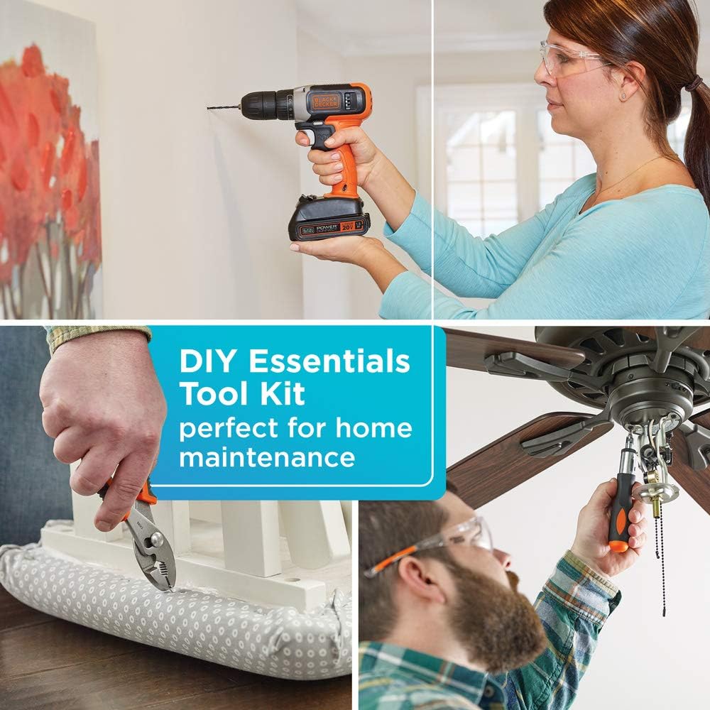 Beyond by BLACK+DECKER ensemble d'équipements destiné à la maison doté de perceuse/visseuse 20V MAX, 83 pièces (BDPK70284C1AEV)