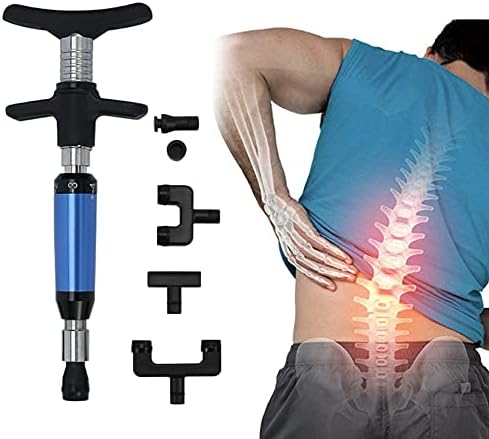Dispositif de correction vertébrale chiropratique manuel à 6 niveaux, pistolet de correction vertébrale chiropratique manuel, masseur de colonne cervicale à 4 têtes destiné à ajuster la force de la vertèbre et soulager les douleurs articulaires.