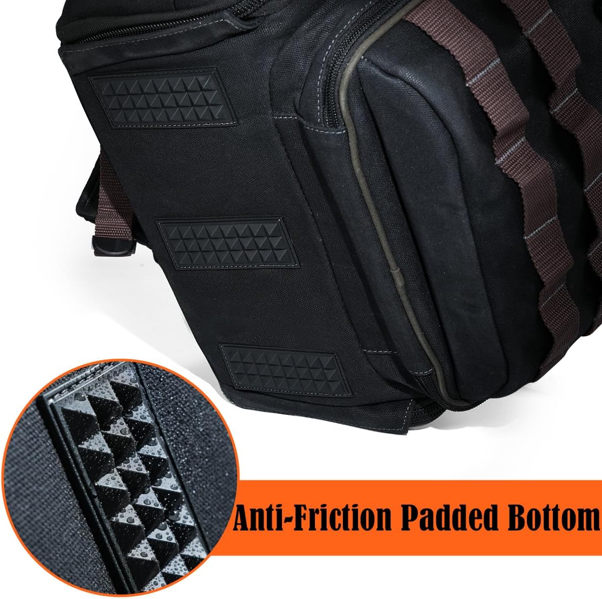 Sac à dos d'électricien WELKINLAND à 46 poches, sac à équipements à ouverture totale, sac à dos à équipements robuste, sac à dos à équipements en toile cirée imperméable, idéal destiné à le CVC et la mécanique.