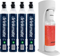 Ensemble de production de boissons gazeuses Drinkmate OmniFizz doté de cartouches de CO2 - Machine à eau pétillante/soda qui gazéifie toutes vos boissons - Comprend 4 cartouches de CO2, 1 bouteille de gazéification et 1 infuseur à bulles